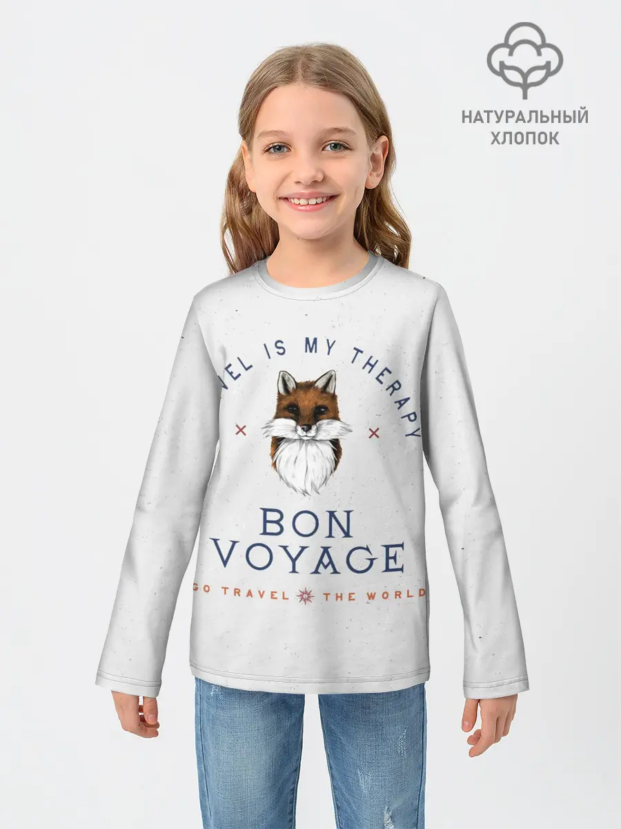 Детский лонгслив / Fox traveler