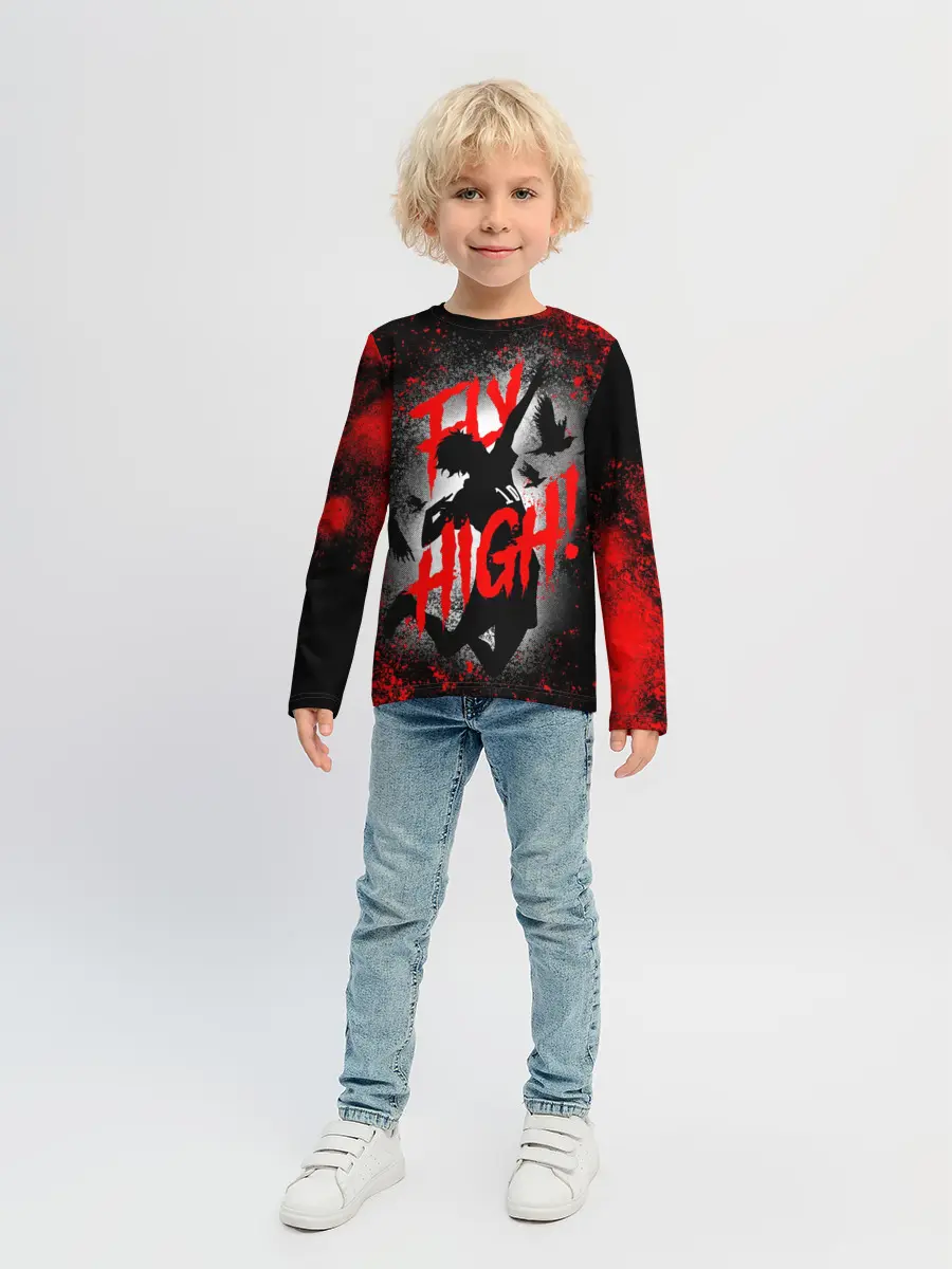 Детский лонгслив / FLY HIGH | ВОЛЕЙБОЛ!!