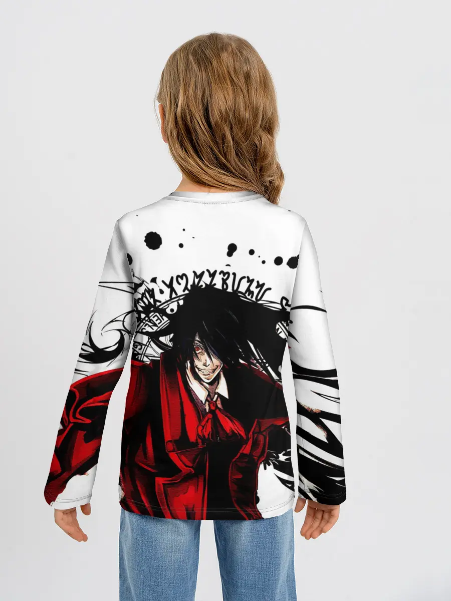 Детский лонгслив / Алукард на белом фоне