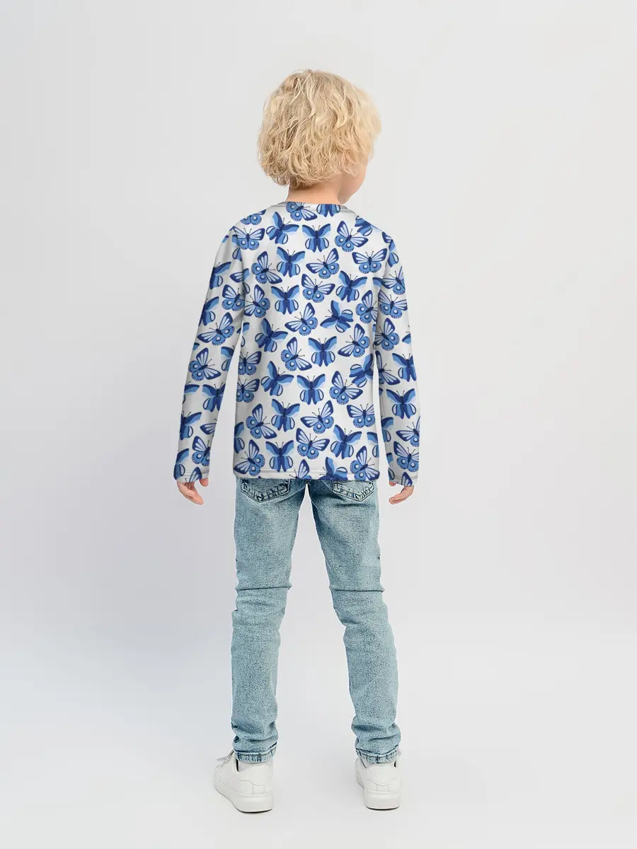 Детский лонгслив / Бабочки / Butterflies