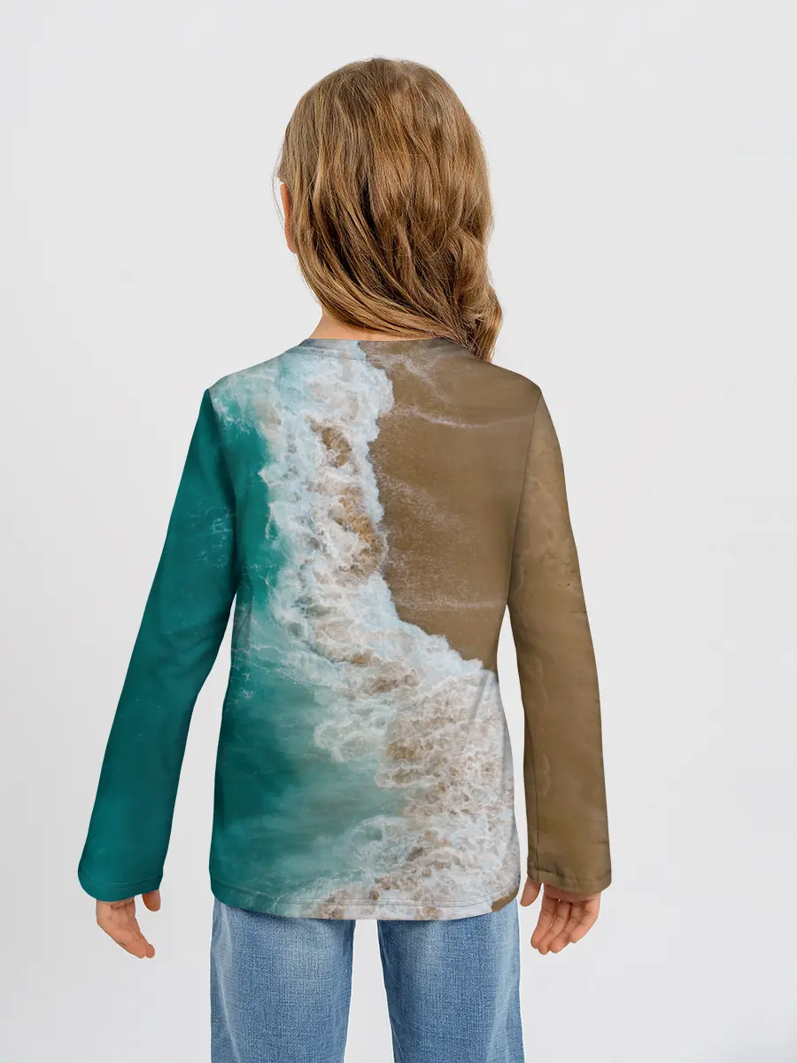 Детский лонгслив / Пляж / beach