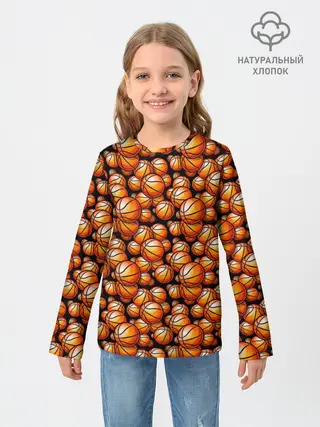 Детский лонгслив / Баскетбольные Мячи