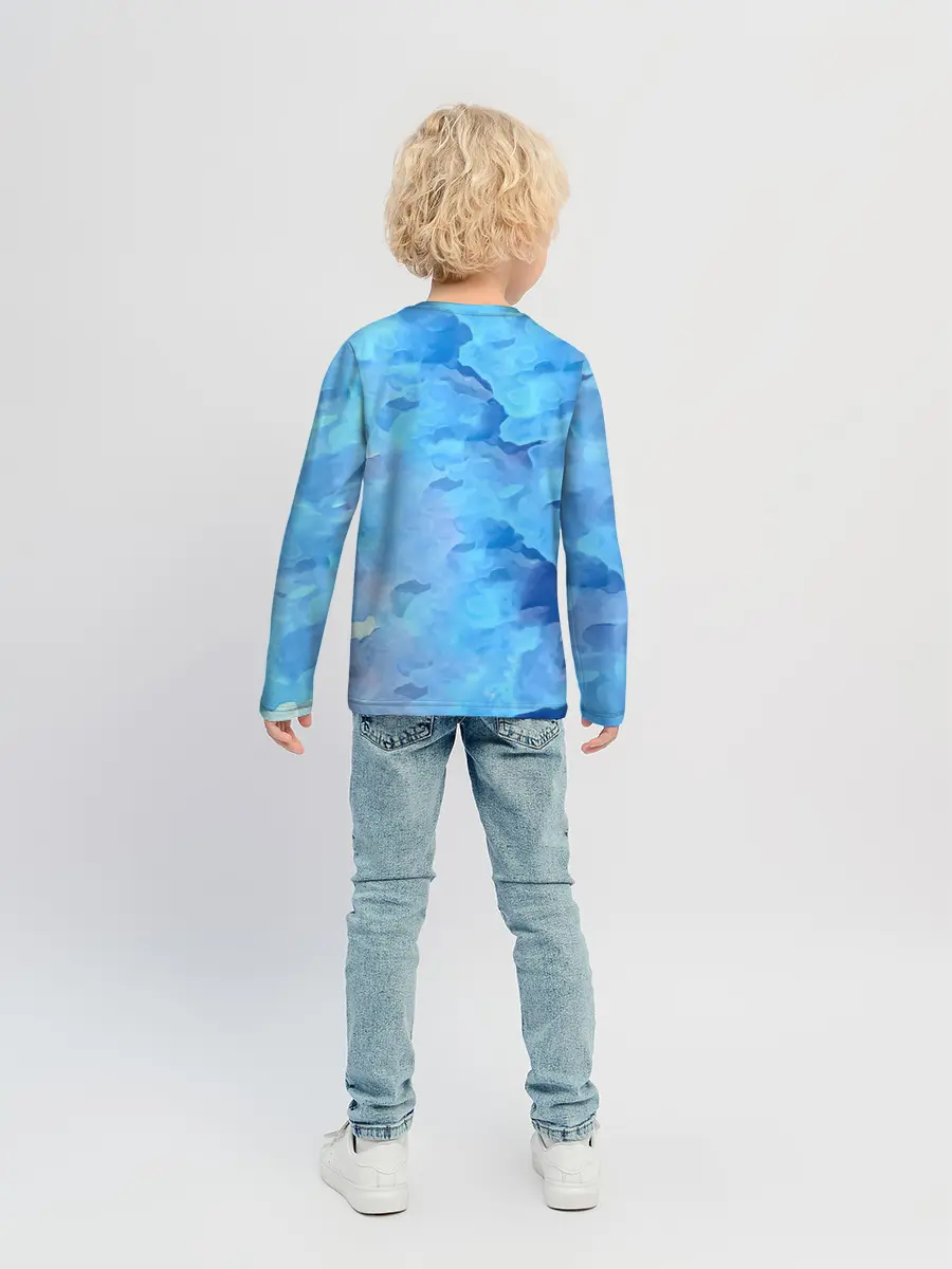 Детский лонгслив / Kaneki Ken на синем фоне