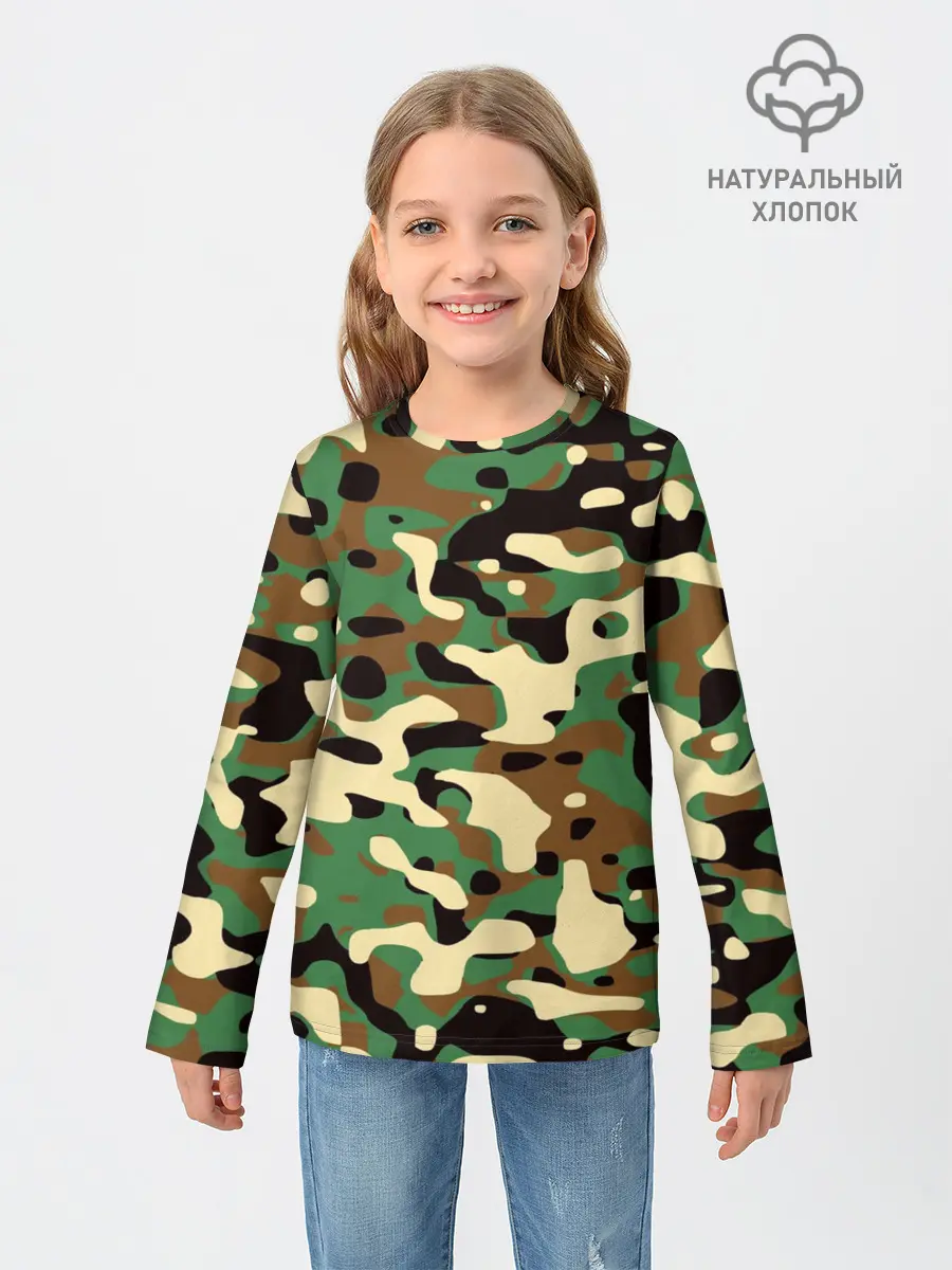 Детский лонгслив / Камуфляж