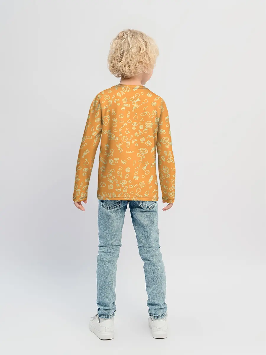 Детский лонгслив / оранжевая еда