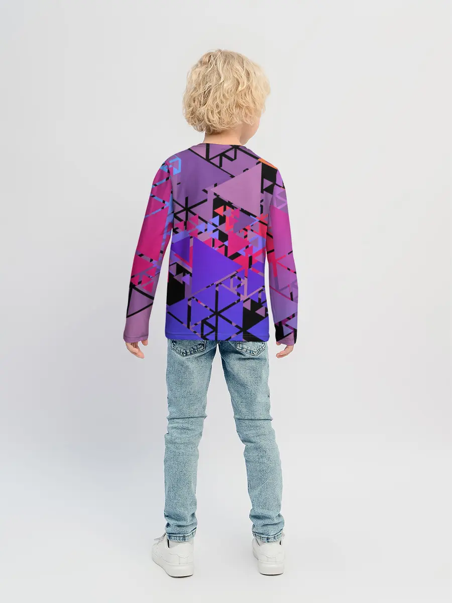 Детский лонгслив / Треугольники