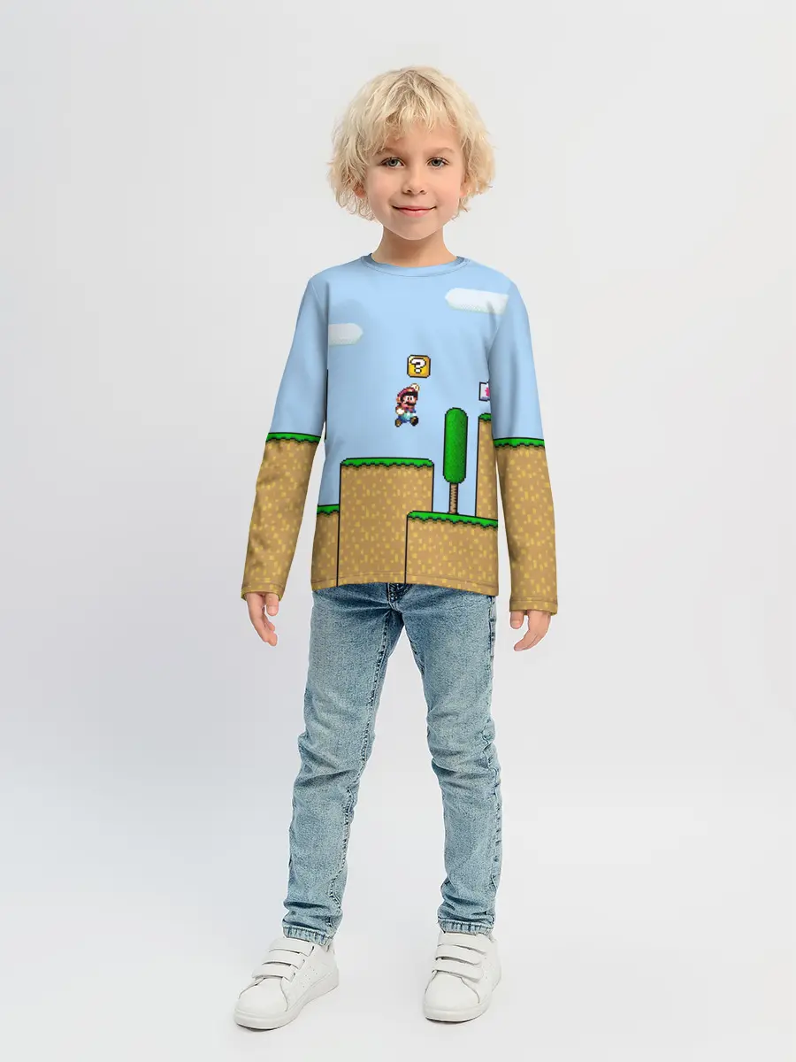 Детский лонгслив / Mario