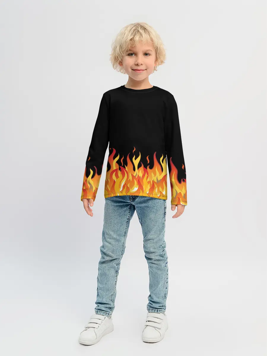 Детский лонгслив / ОГОНЬ И НИЧЕГО ЛИШНЕГО