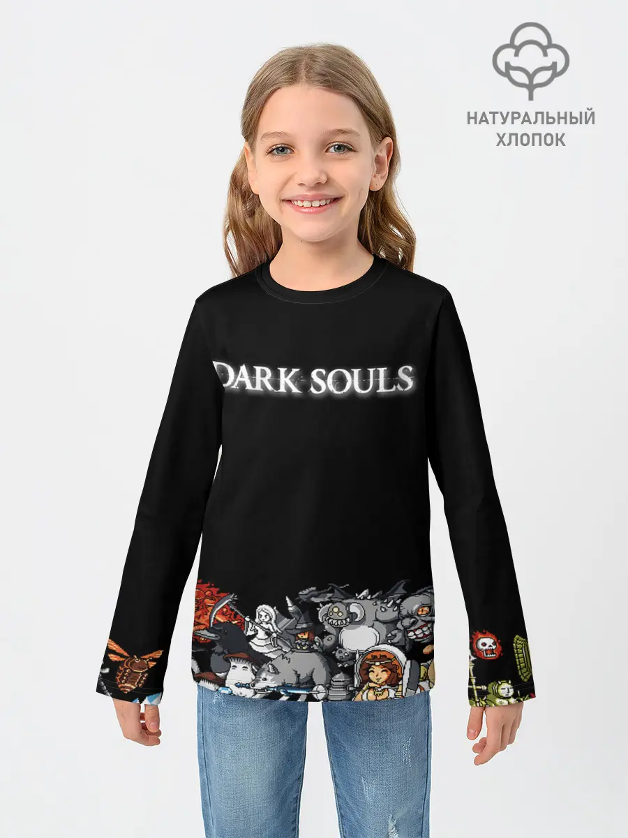Детский лонгслив / 8bit Dark Souls