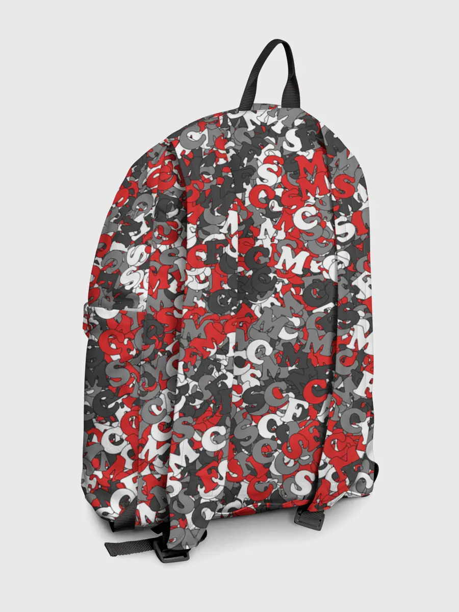 Рюкзак джинсовый / Камуфляж с буквами F.C.S.M