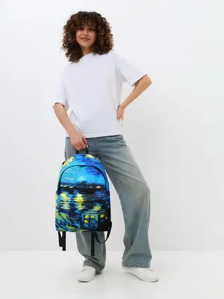 Рюкзак джинсовый / ВАНГОГ НОЧЬ