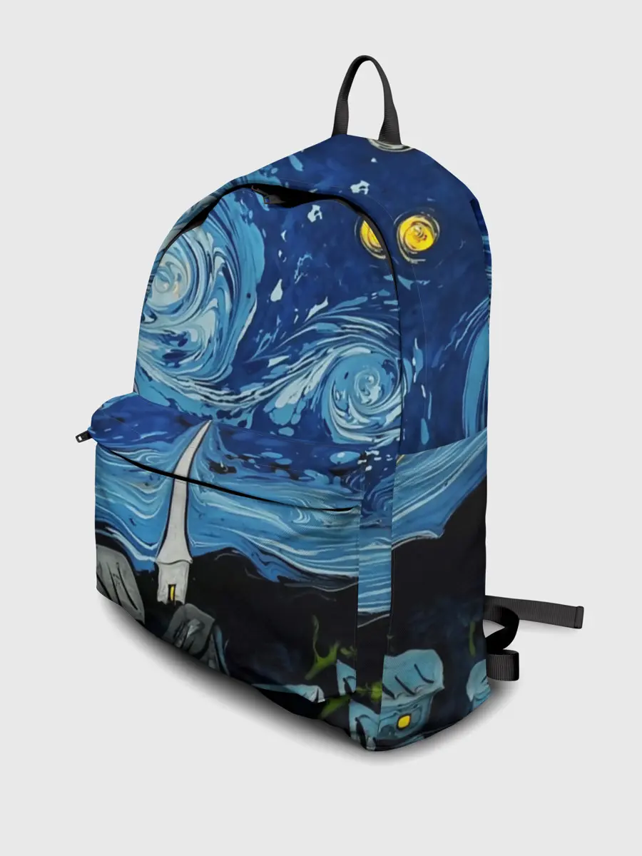 Рюкзак джинсовый / ЗВЁЗДНАЯ НОЧЬ ВАНГОГ