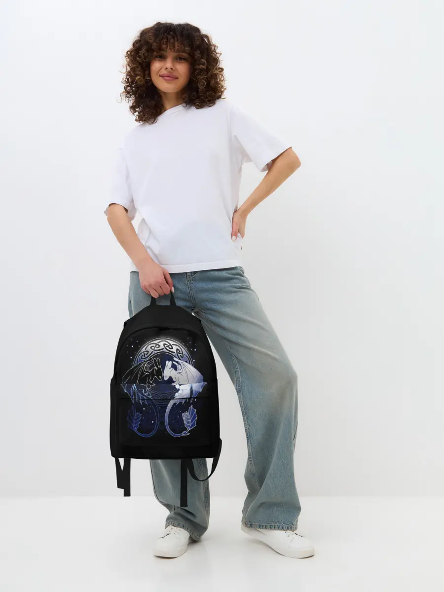 Рюкзак джинсовый / Как приручить дракона