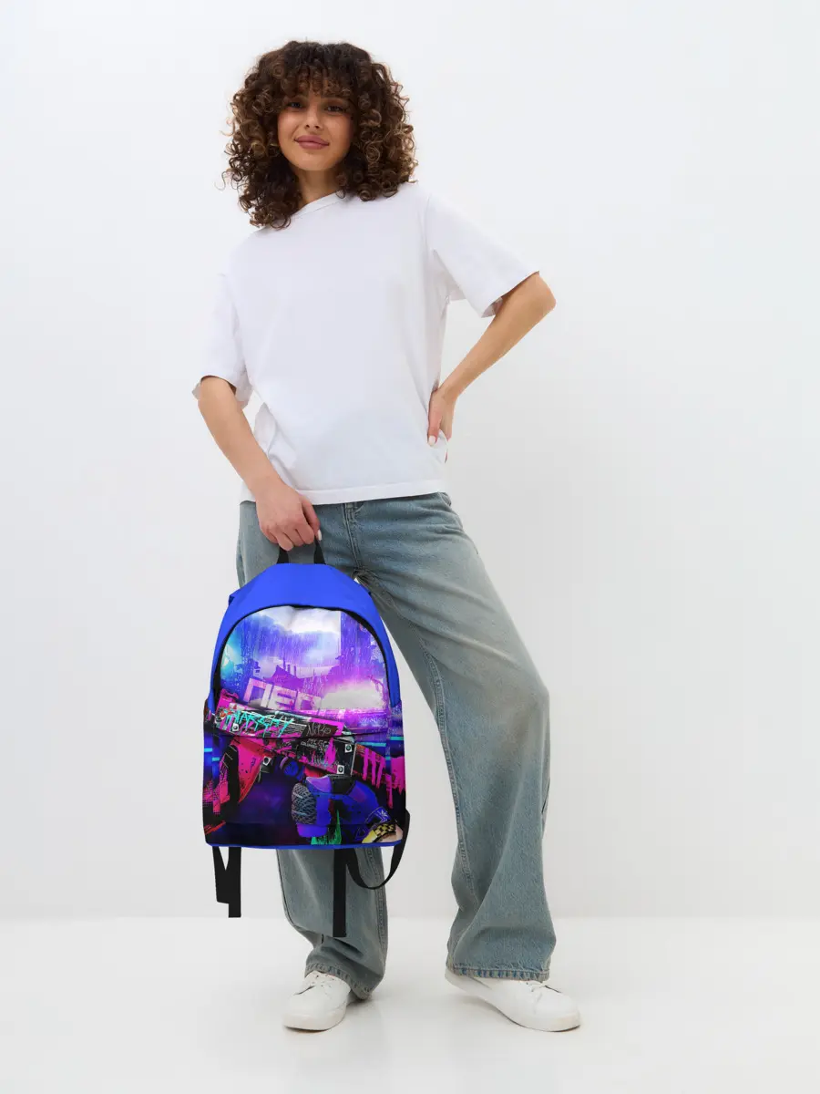 Рюкзак джинсовый / CS GO:Неоновая Революция