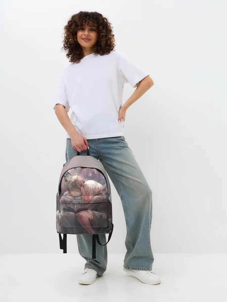 Рюкзак джинсовый / Ноль два и Хиро вместе