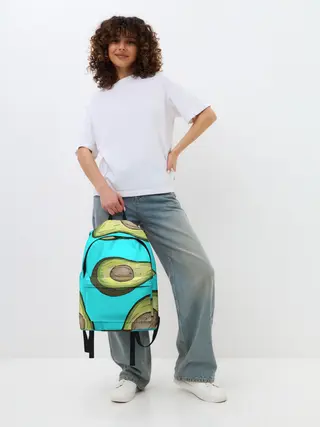 Рюкзак джинсовый / Авокадо
