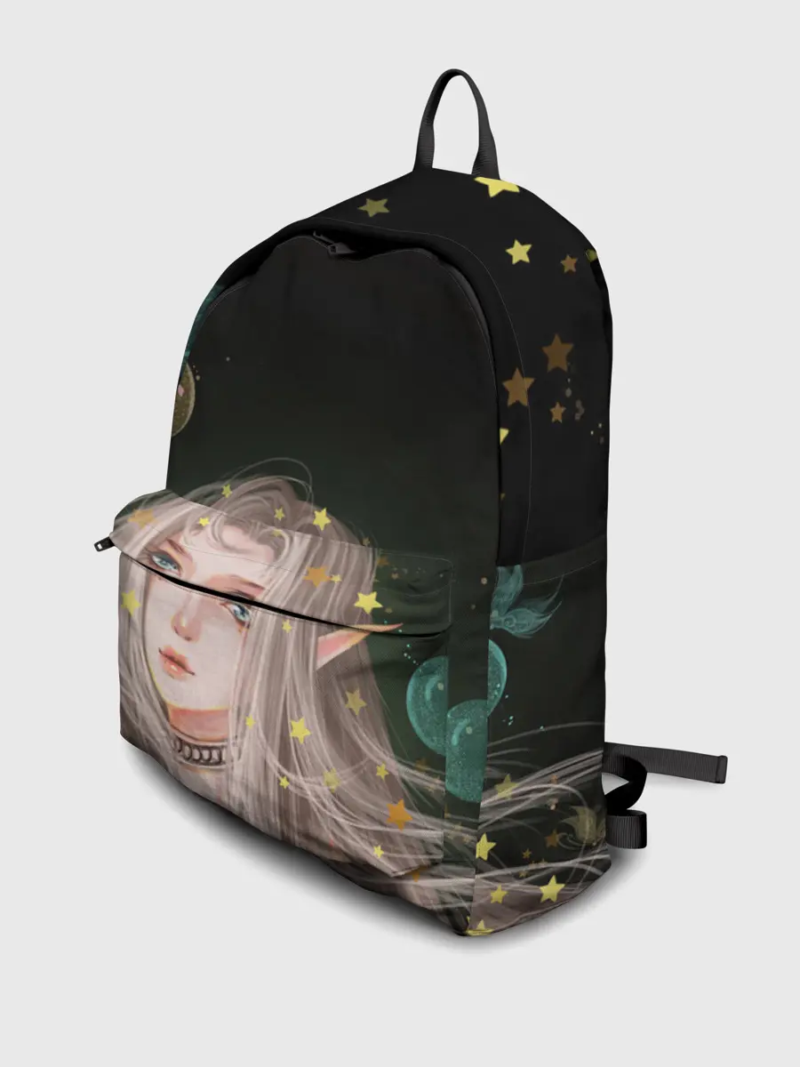 Рюкзак джинсовый / Эльфийка и звезды