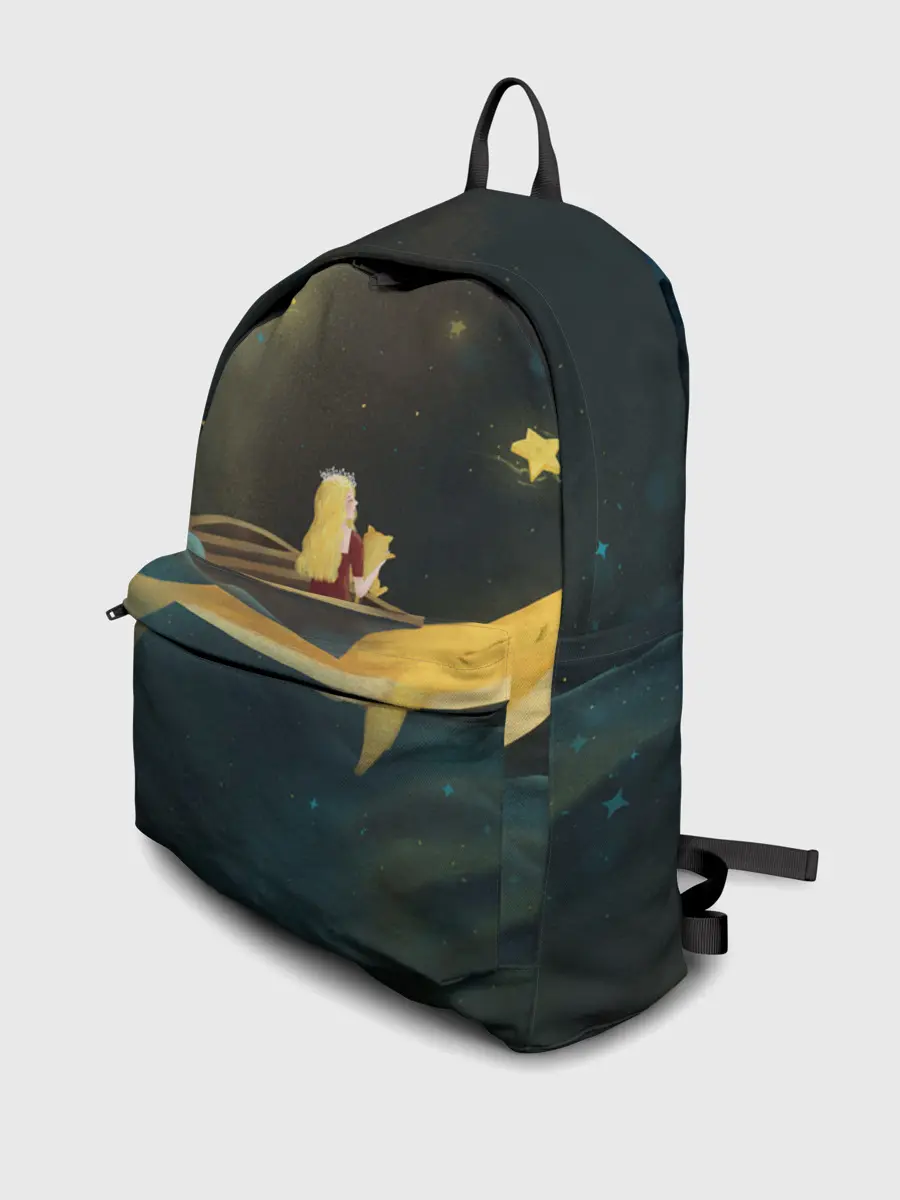 Рюкзак джинсовый / Девушка и кит в облаках