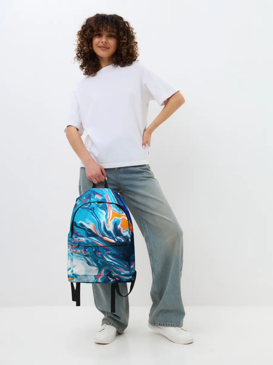 Рюкзак джинсовый / Волны красок