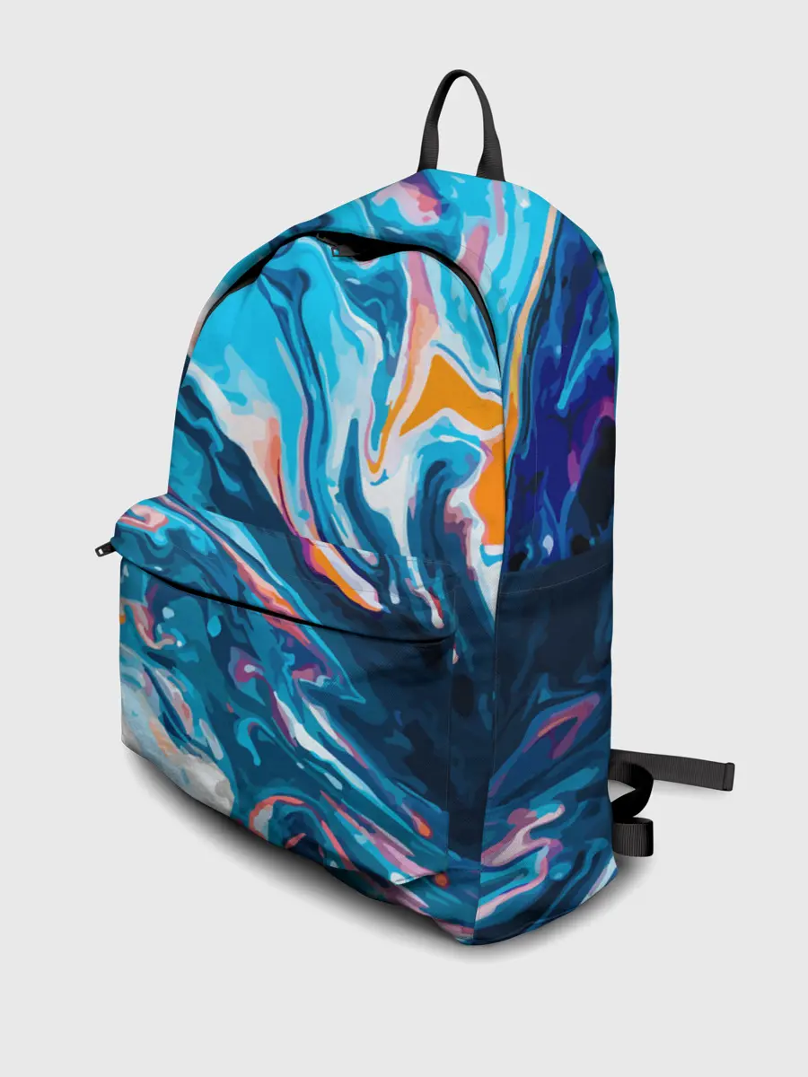 Рюкзак джинсовый / Волны красок