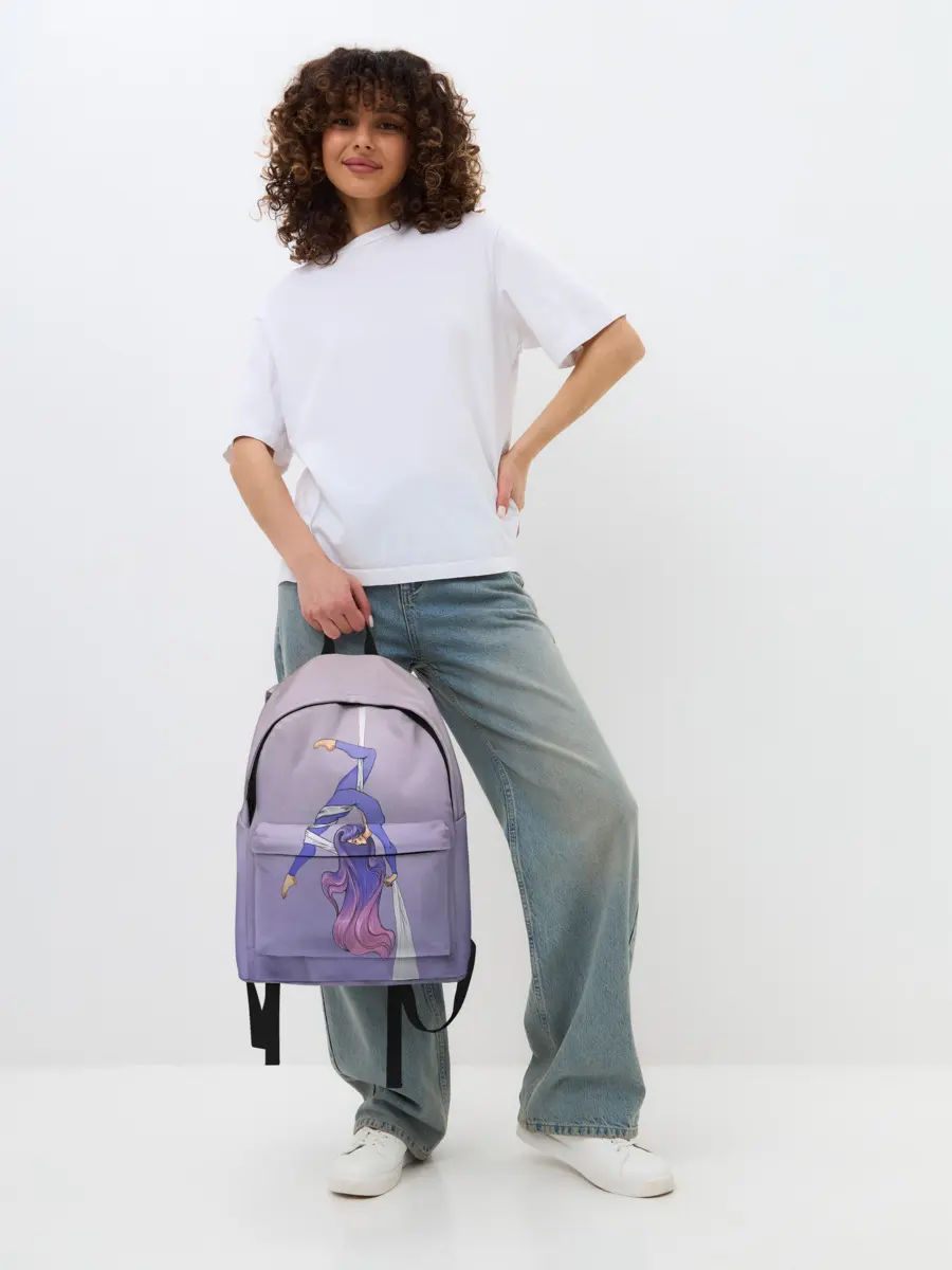 Рюкзак джинсовый / Гимнастка на полотне