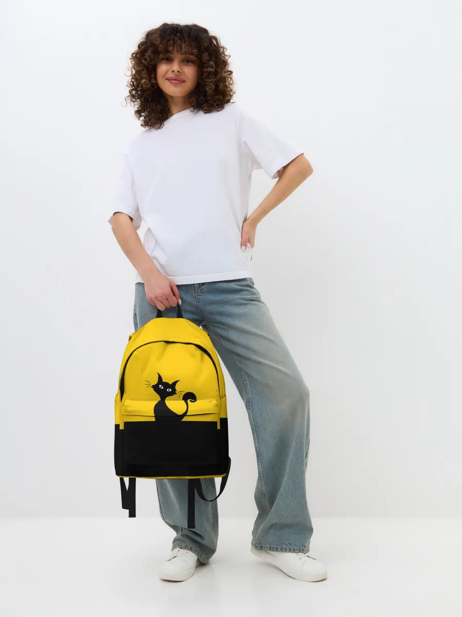 Рюкзак джинсовый / Гордый кот.