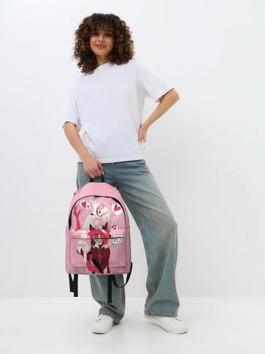 Рюкзак джинсовый / Hazbin Hotel