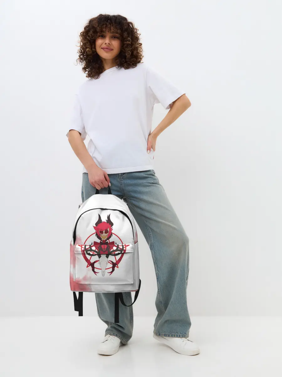 Рюкзак джинсовый / Hazbin Hotel