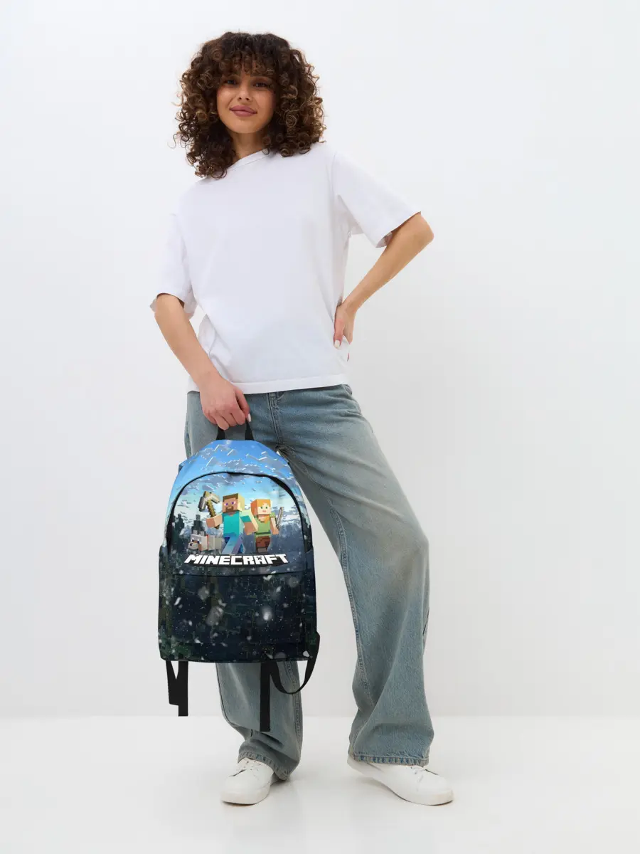 Рюкзак джинсовый / Minecraft / Майнкрафт