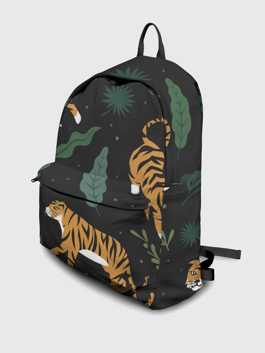 Рюкзак джинсовый / Тропический тигр