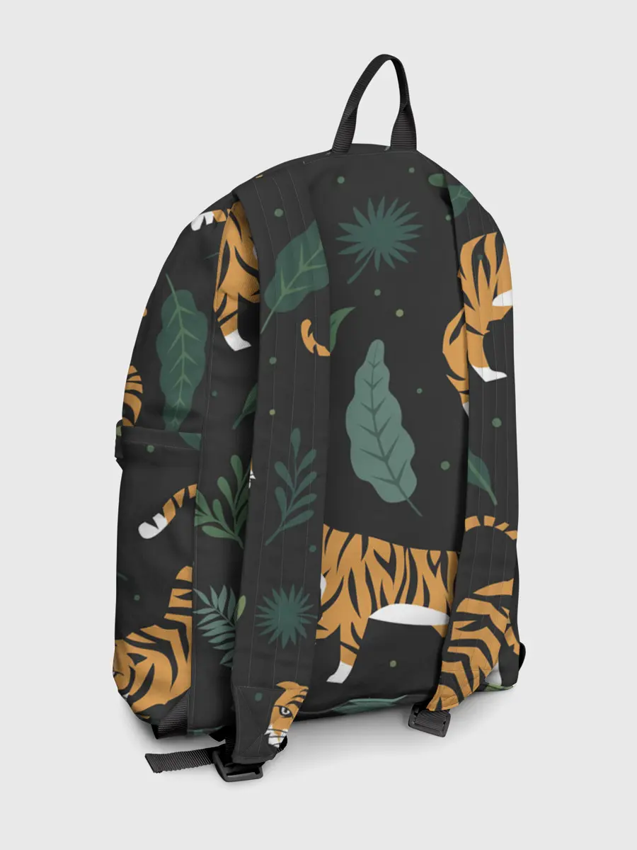 Рюкзак джинсовый / Тропический тигр