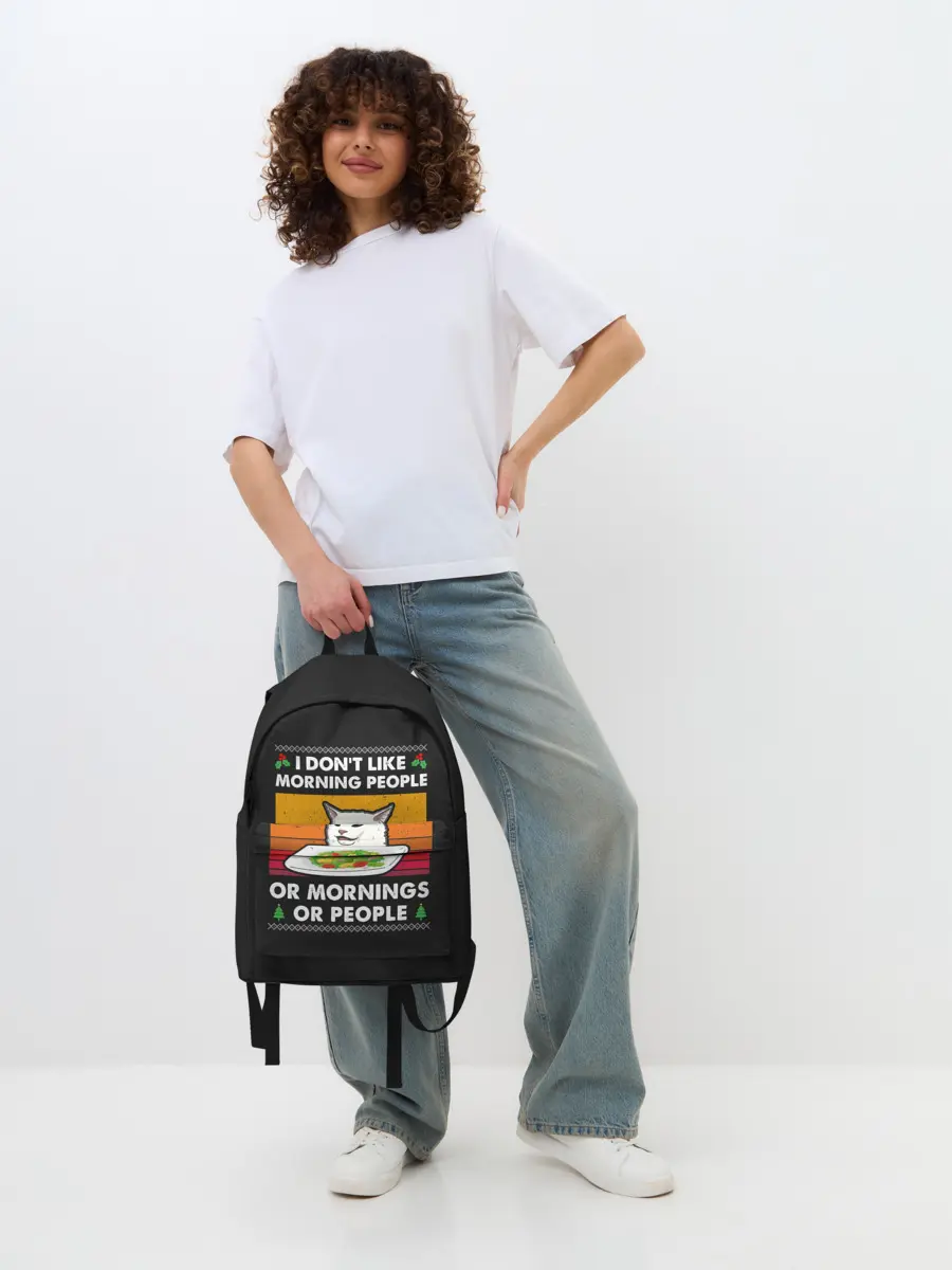 Рюкзак джинсовый / Woman Yelling at Cat