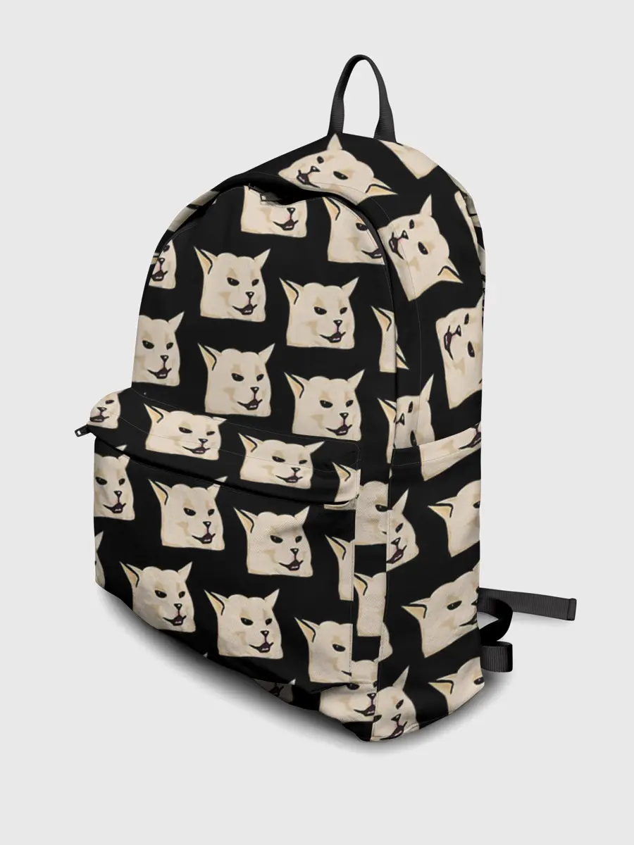 Рюкзак джинсовый / woman yelling at cat