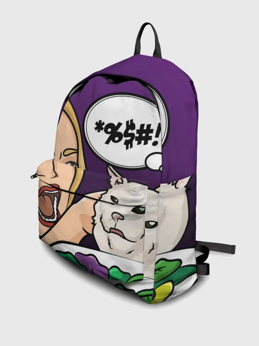 Рюкзак джинсовый / Woman yelling at a cat