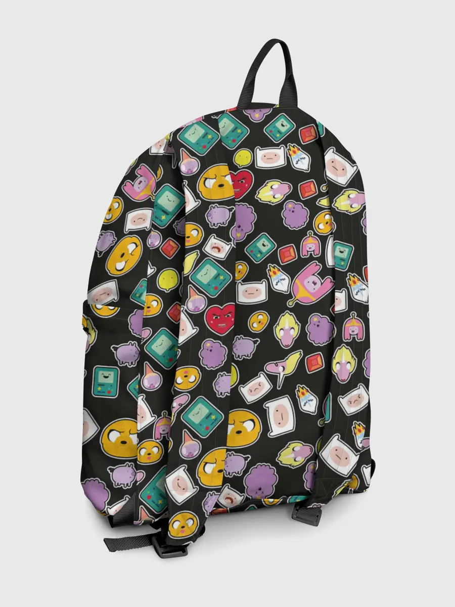 Рюкзак джинсовый / Adventure Time stickers