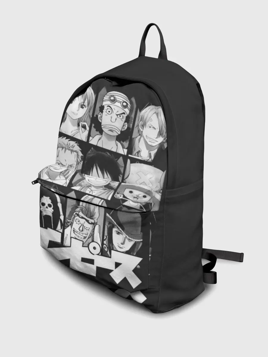 Рюкзак джинсовый / иероглифы One Piece