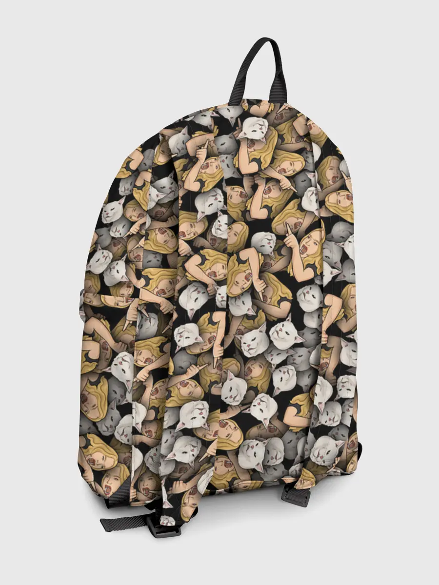 Рюкзак джинсовый / Woman Yelling at a Cat