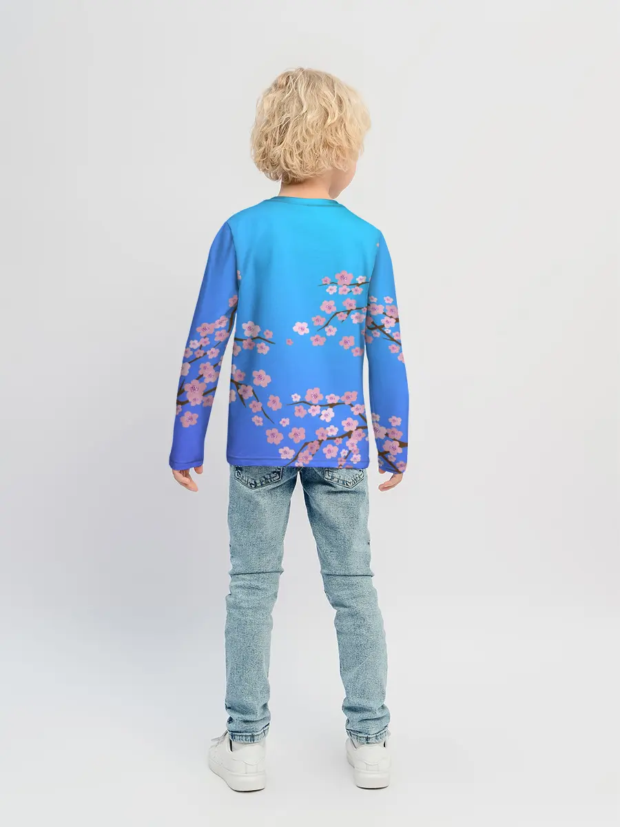 Детский лонгслив / Цветы сакуры