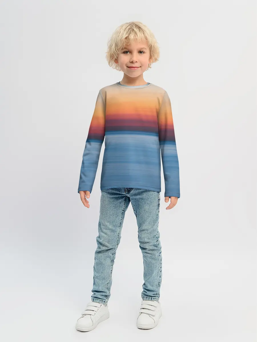 Детский лонгслив / Рассвет на берегу