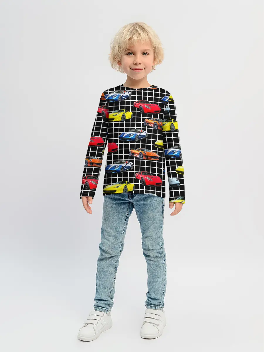 Детский лонгслив / Гоночные тачки