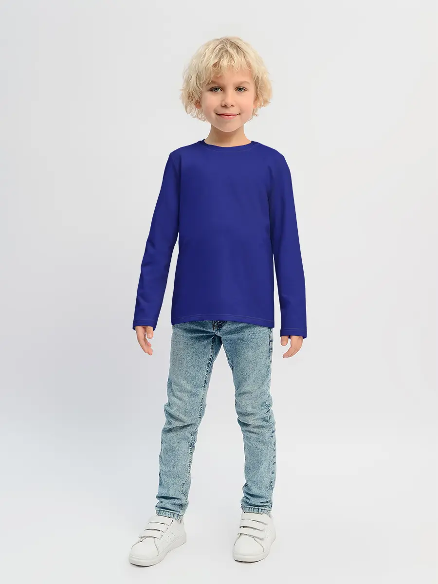 Детский лонгслив / Синий