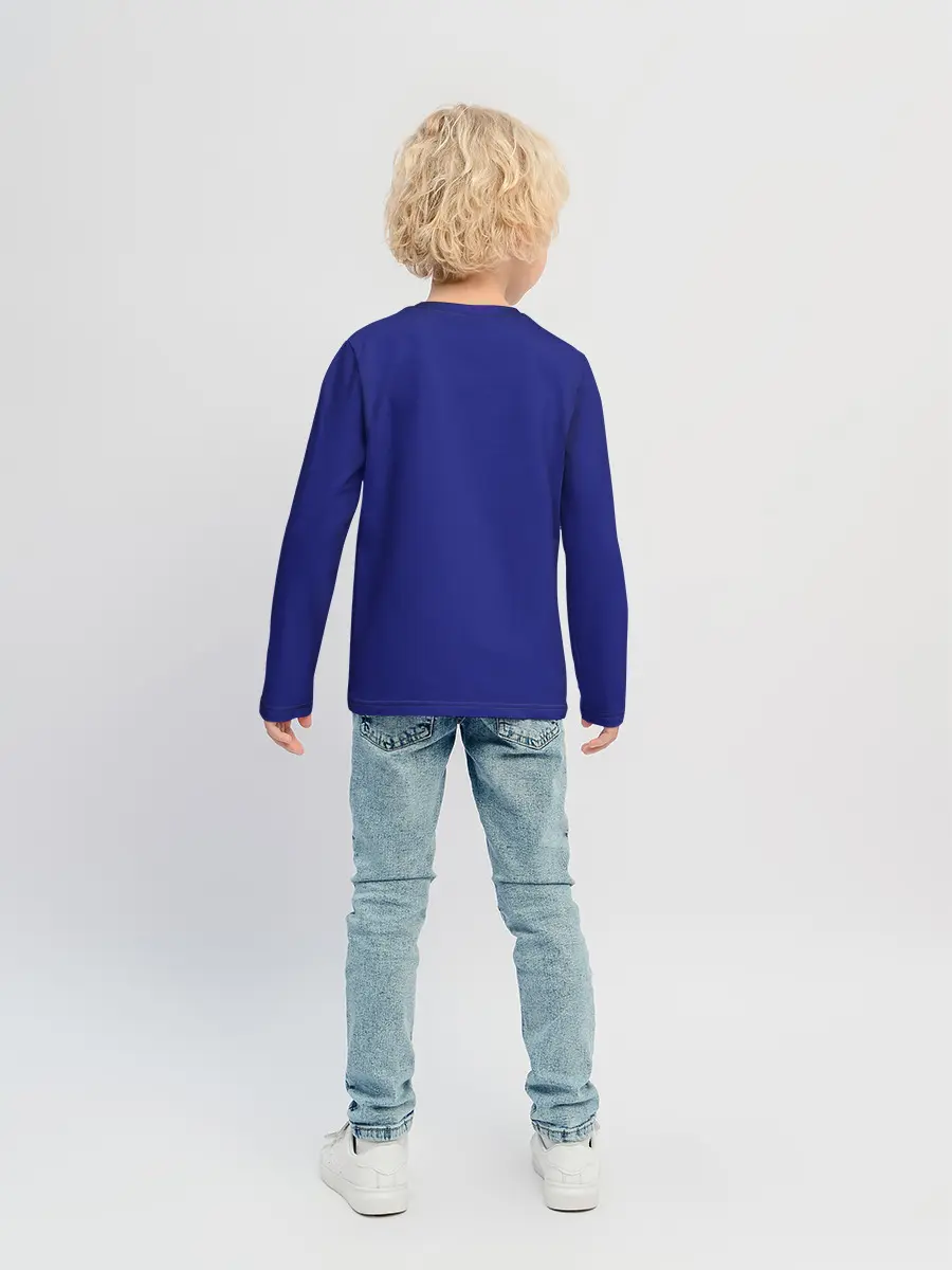 Детский лонгслив / Синий