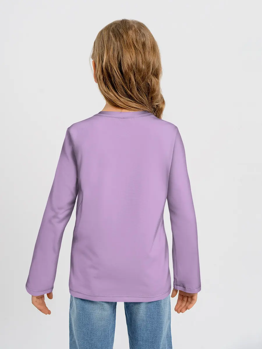 Детский лонгслив / Глициниевый цвет