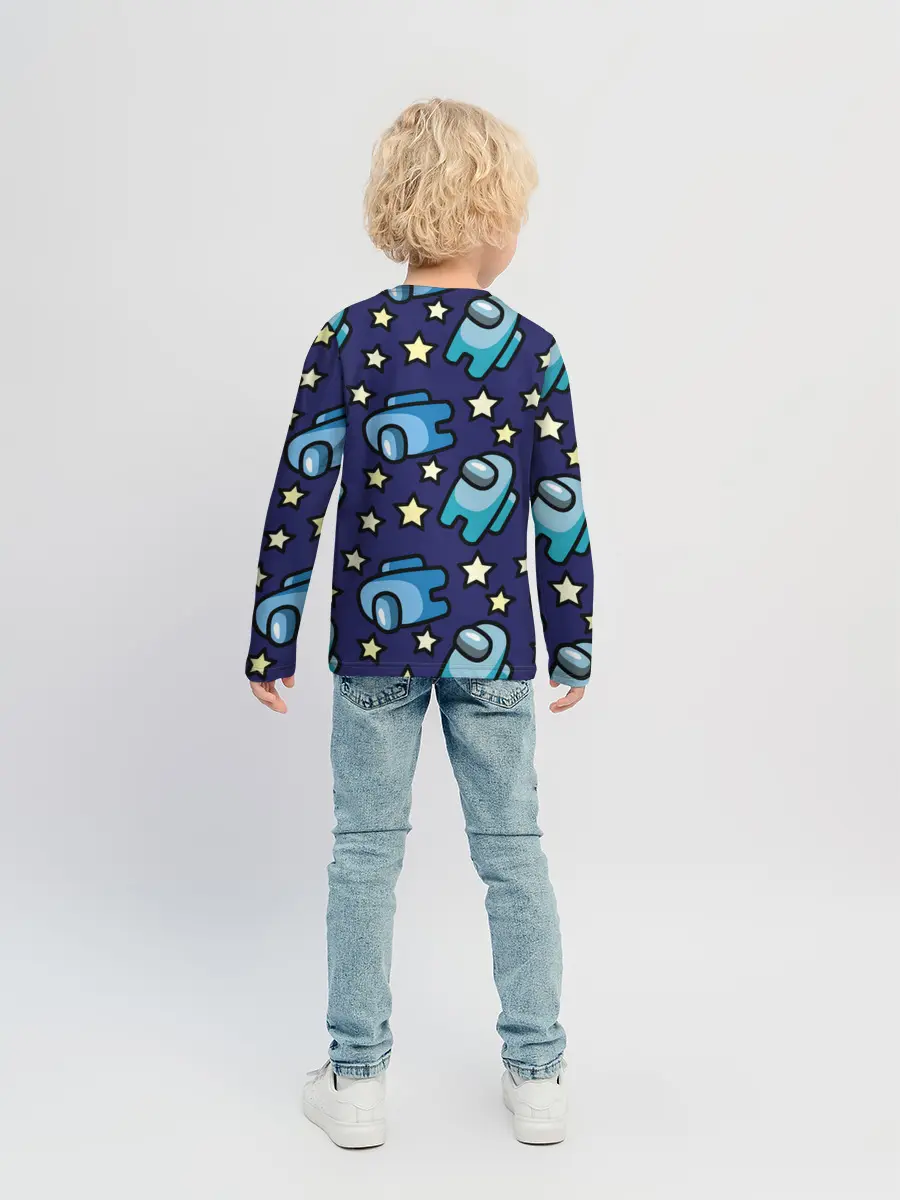 Детский лонгслив / Among Us | Звёзды