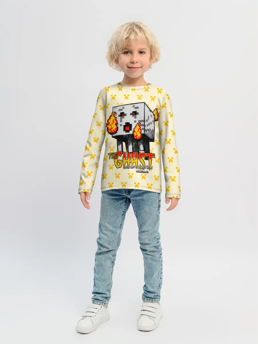 Детский лонгслив / Minecraft THE GHAST