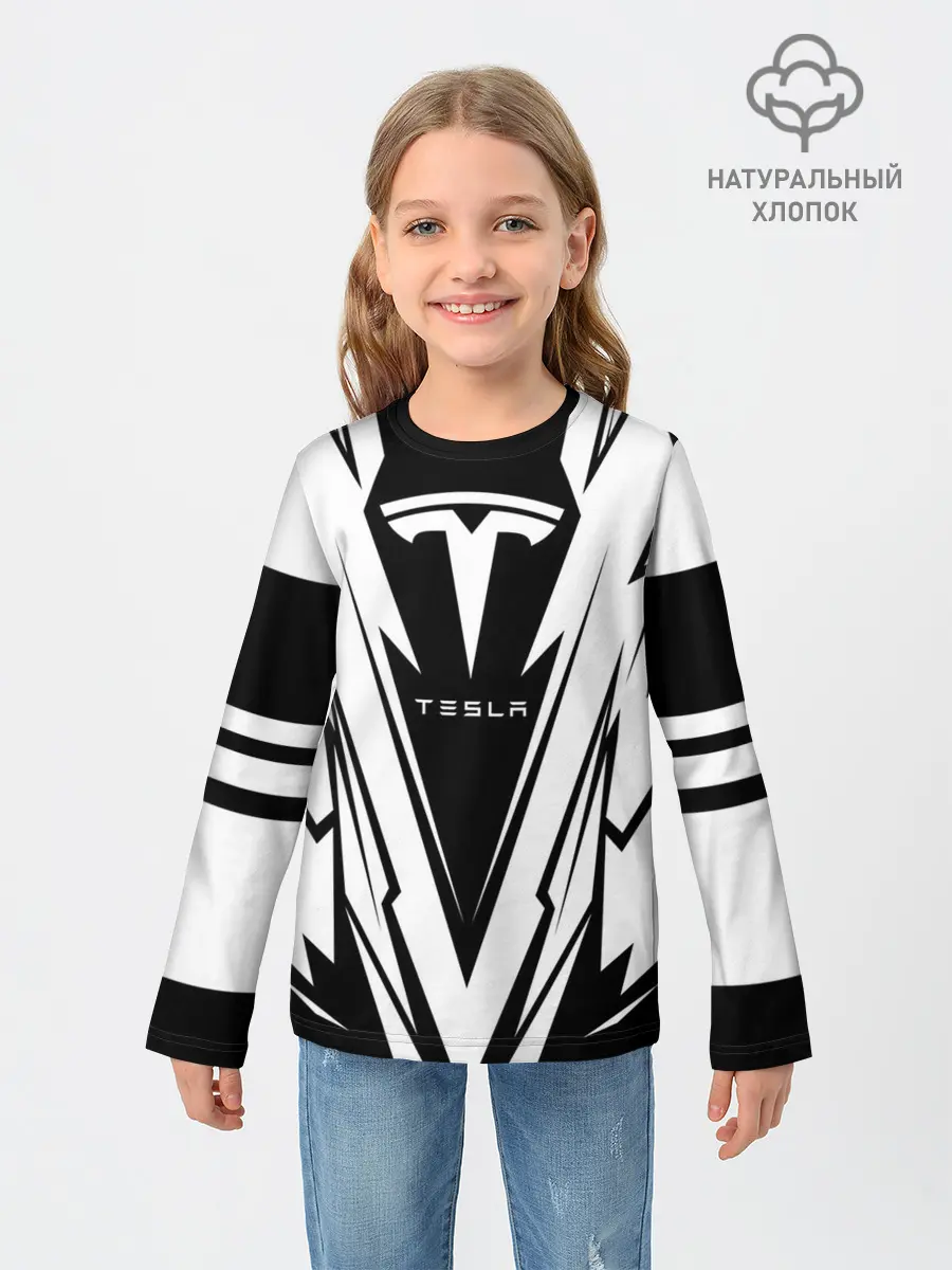 Детский лонгслив / Tesla