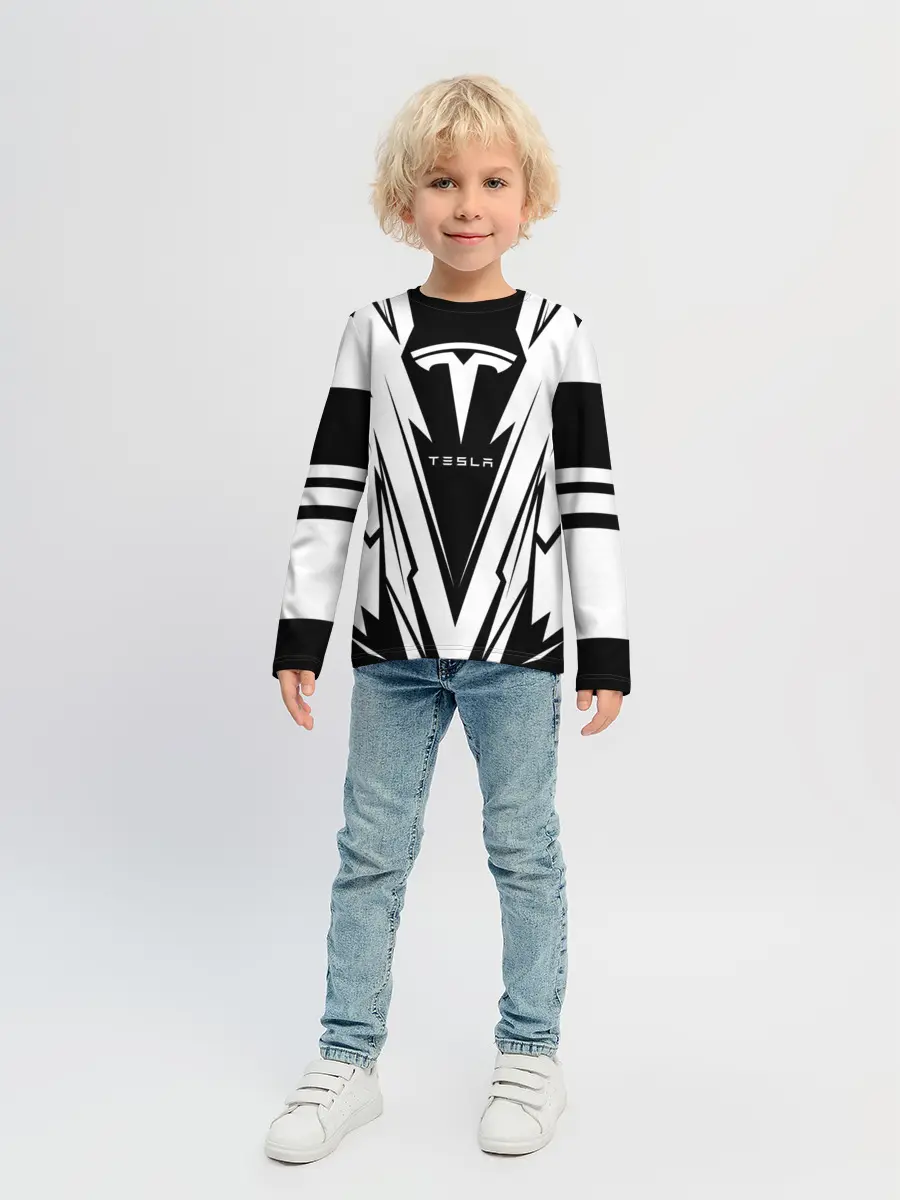 Детский лонгслив / Tesla