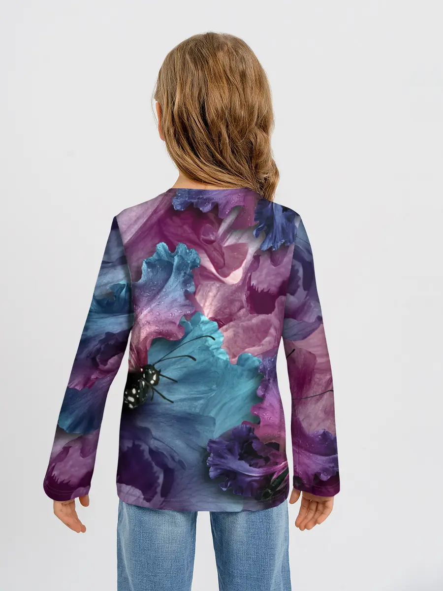 Детский лонгслив / Цветы