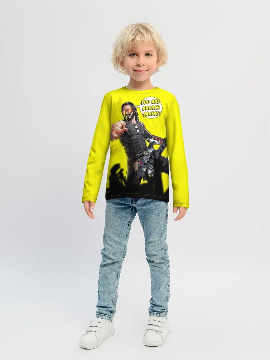 Детский лонгслив / Cyberpunk 2077 | Breathtaking