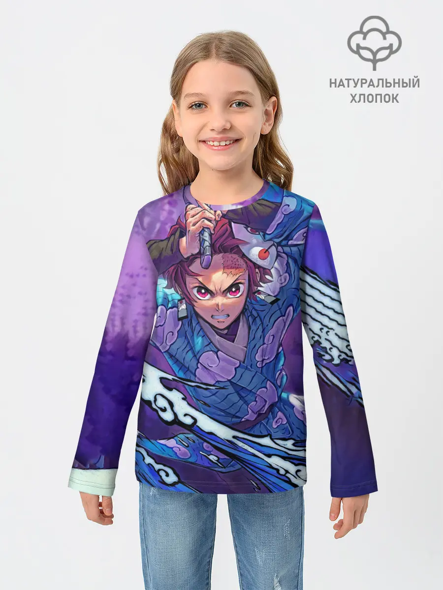 Детский лонгслив / Танджиро камадо Клинок Демонов